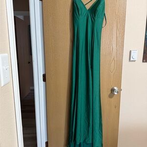 Dave and Johnny 97495 Emerald Green Prom Dress Size 3/4 - Lace Up Back
